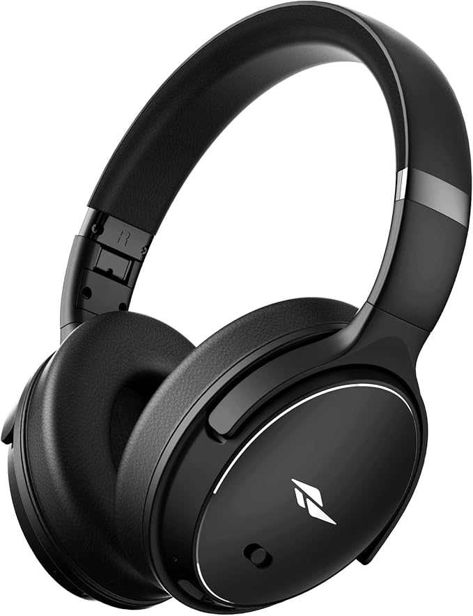 Rosewill Saros C740S Auriculares inalámbricos con cancelación activa de ruido (ANC), recargables con hasta 40 horas de tiempo de reproducción, controlador de 1.575 in, sonido HQ superior