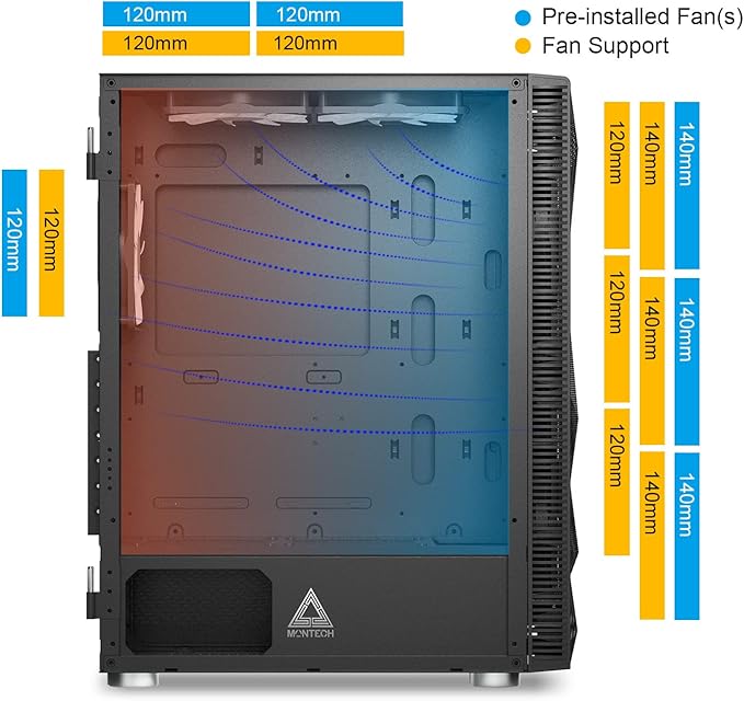Montech X3 Mesh Torre ATX RGB Negra