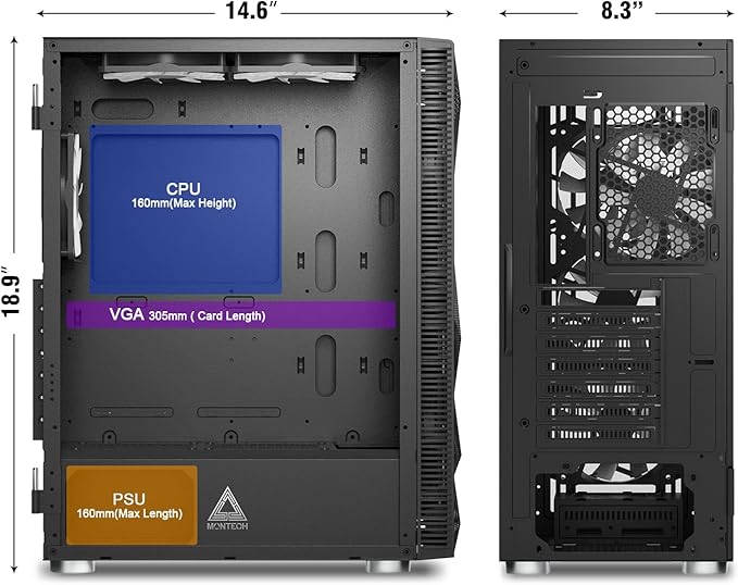 Montech X3 Mesh Torre ATX RGB Negra