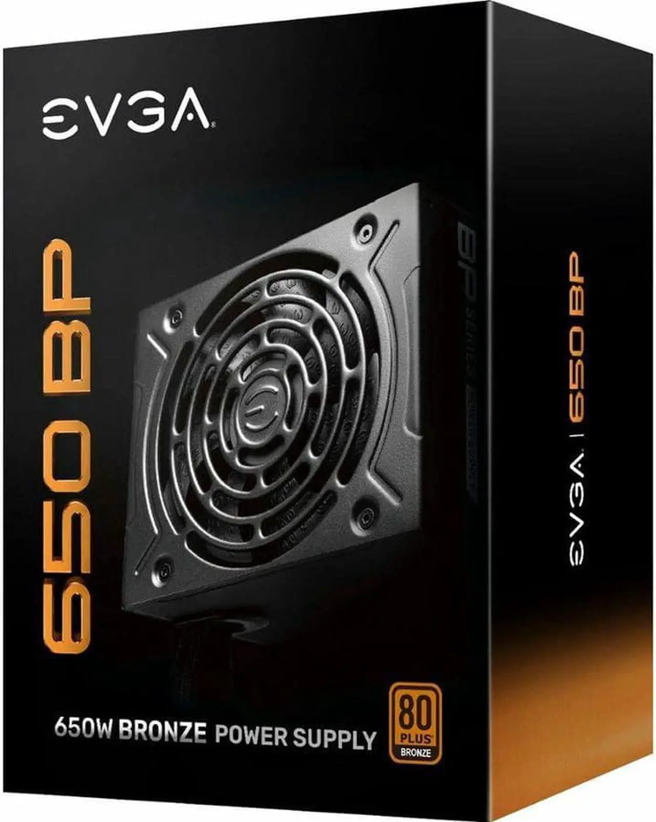 Fuente de alimentación EVGA - 650 BP, 80+ BRONZE 650W, 100-BP-0650-K1, 