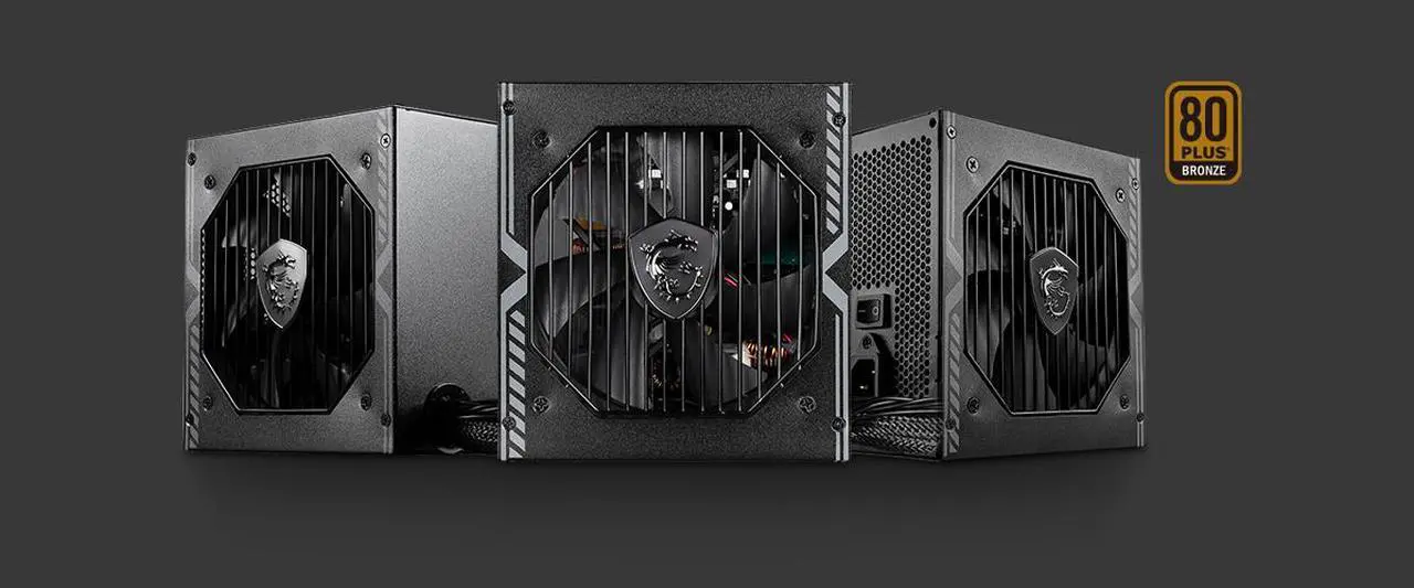 MSI MAG A650BN fuente de alimentación compacta no modular de 650 W, bronce 80+,ventilador de bajo ruido, diseño PFC activo