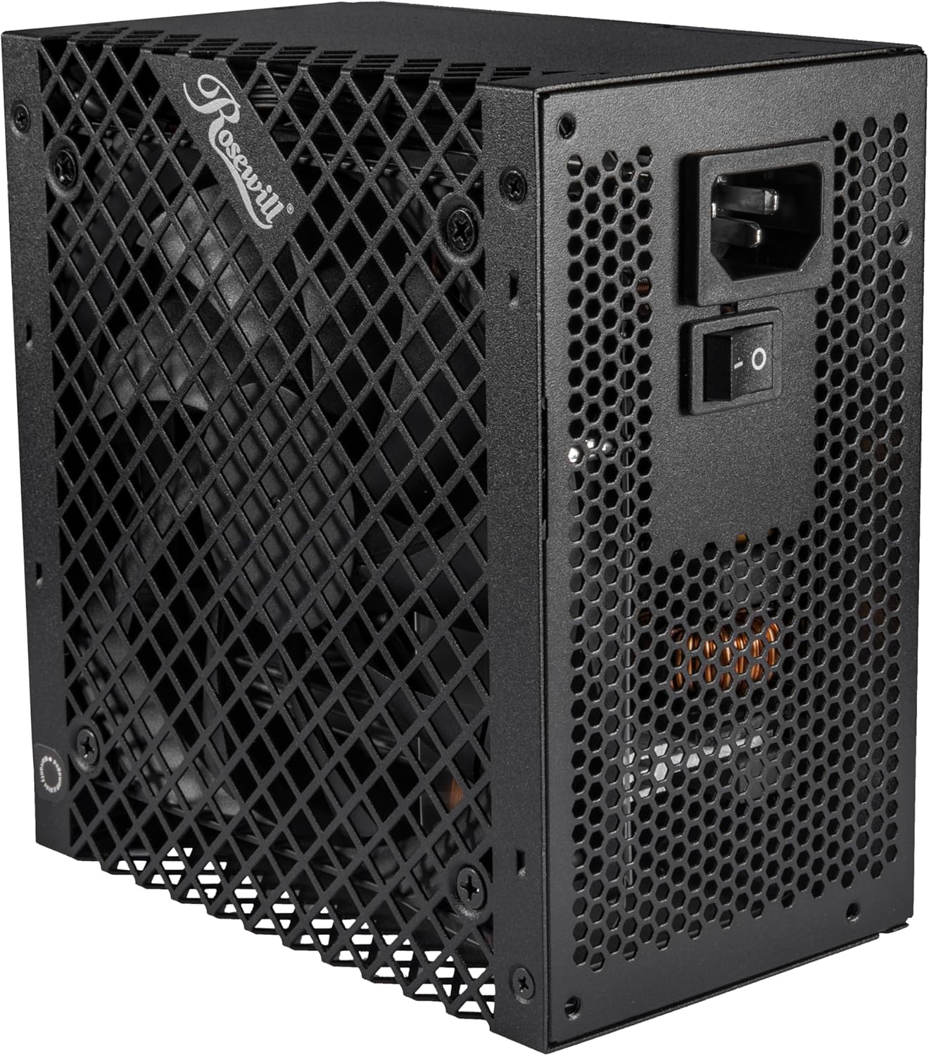 Rosewill VNW 650W 80+ certificado blanco, diseño PFC activo no modular, fuente de alimentación de bajo ruido, condensador electrolítico, ventilador silencioso FDB de 4.724 in