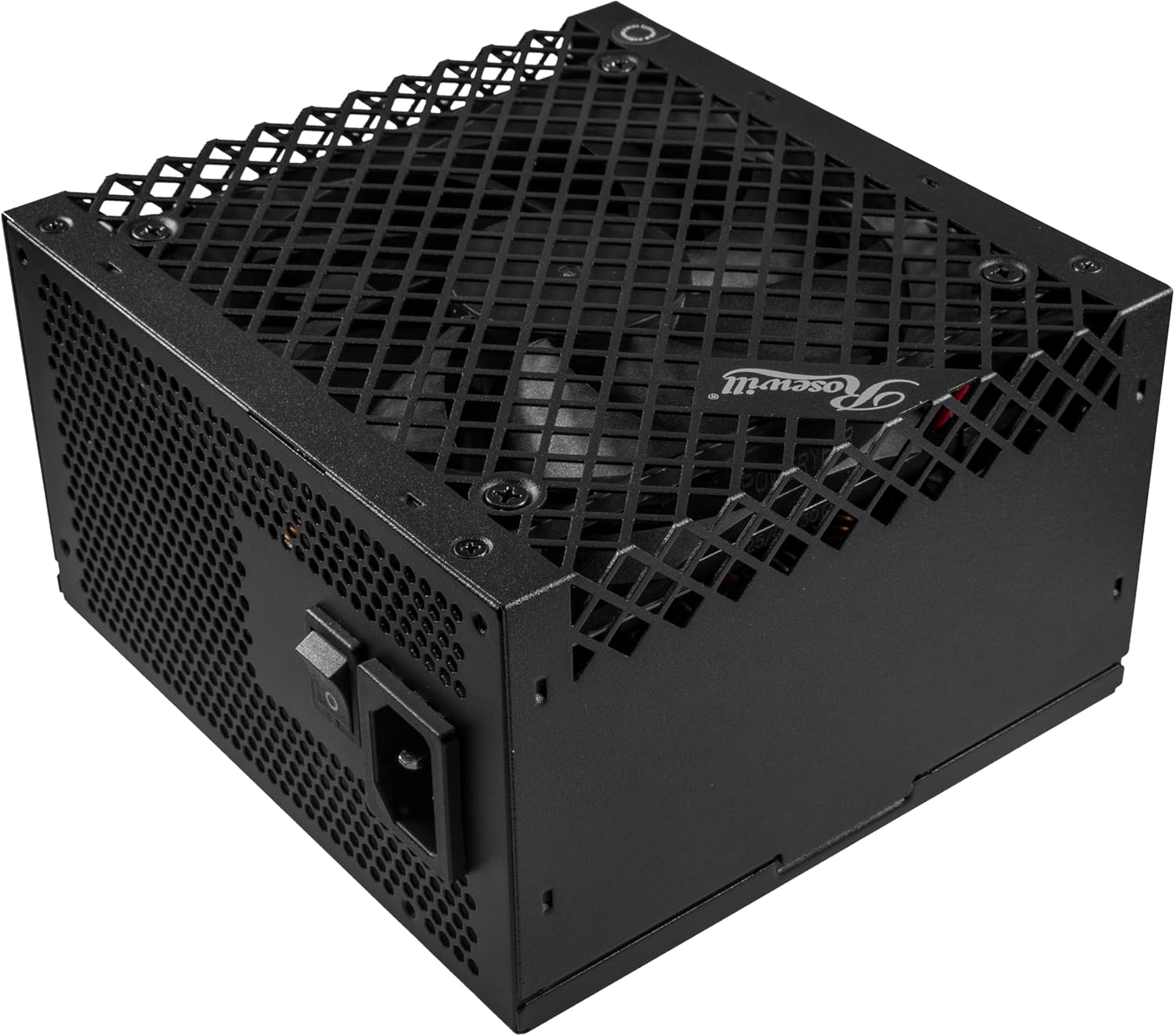 Rosewill VNW 650W 80+ certificado blanco, diseño PFC activo no modular, fuente de alimentación de bajo ruido, condensador electrolítico, ventilador silencioso FDB de 4.724 in