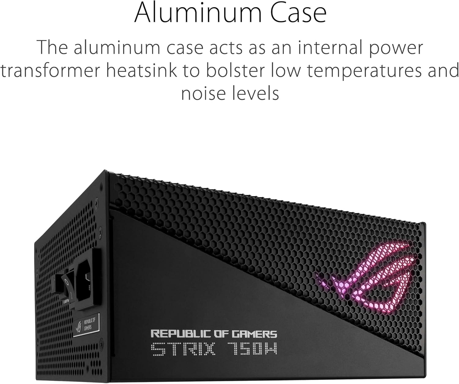 ASUS ROG Strix 750W Gold Aura Edition (fuente de alimentación totalmente modular, certificado Gold 80+, ATX 3.0, certificación Cybenetics Lambda A++, listo para PCIe Gen 5.0, ventilador de tecnología