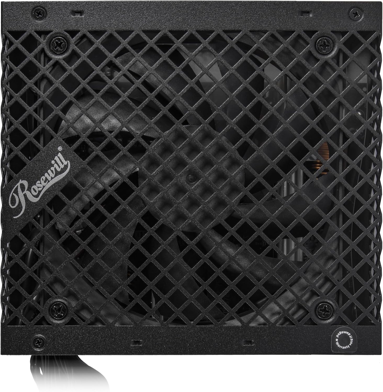 Rosewill VNW 650W 80+ certificado blanco, diseño PFC activo no modular, fuente de alimentación de bajo ruido, condensador electrolítico, ventilador silencioso FDB de 4.724 in