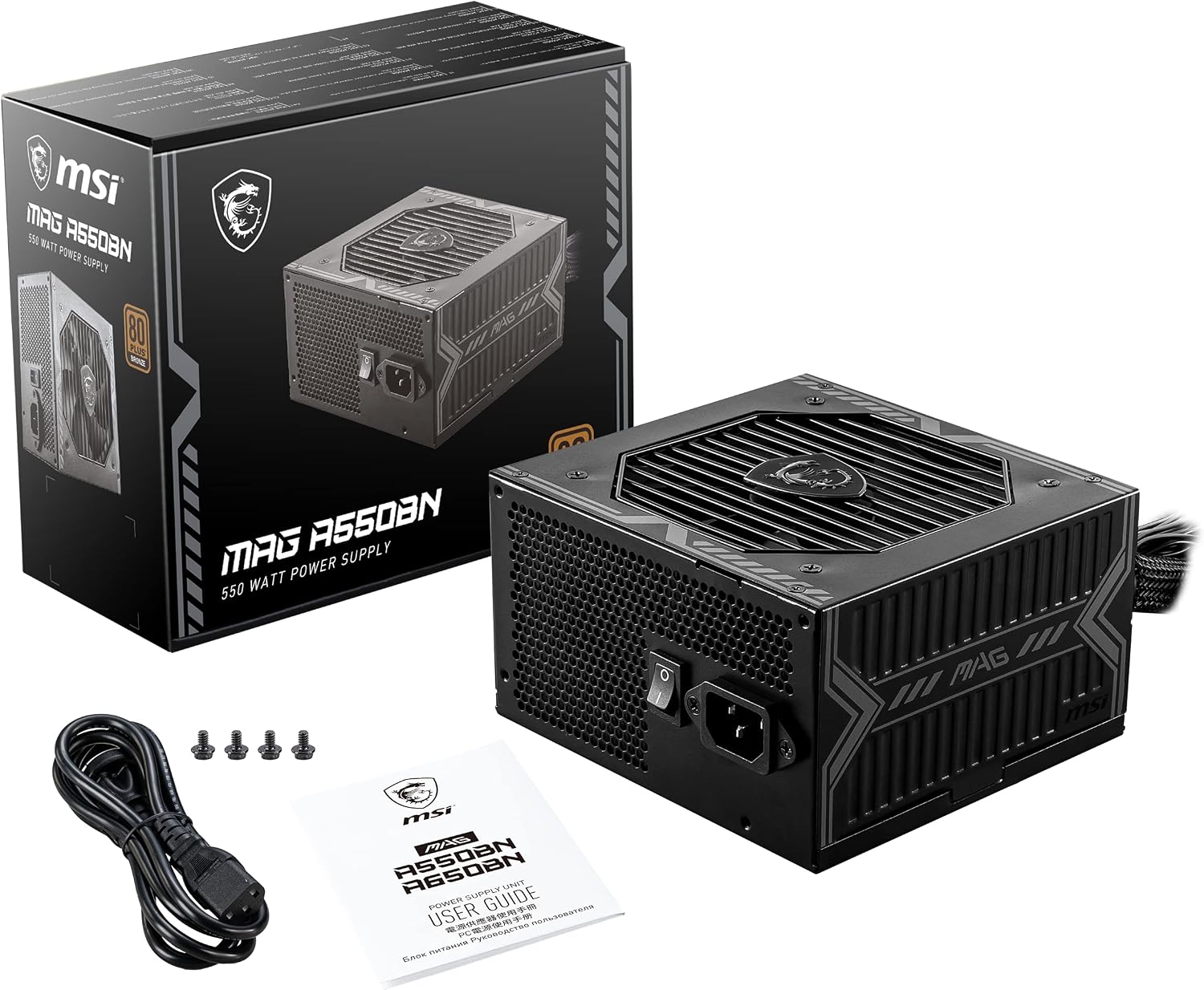 MSI MAG A550BN PC unidad de fuente de alimentación 550W 80 PLUS BRONZE 