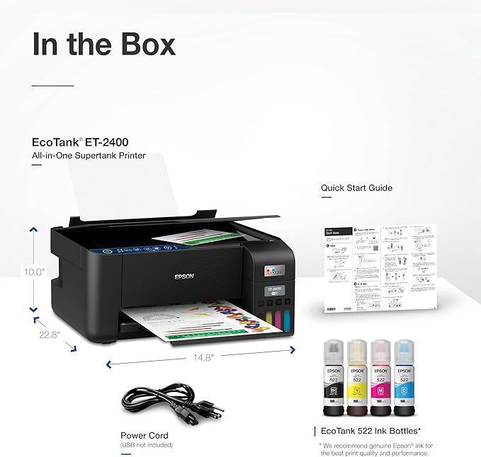 Epson EcoTank ET-2400 Impresora Supertank inalámbrica 