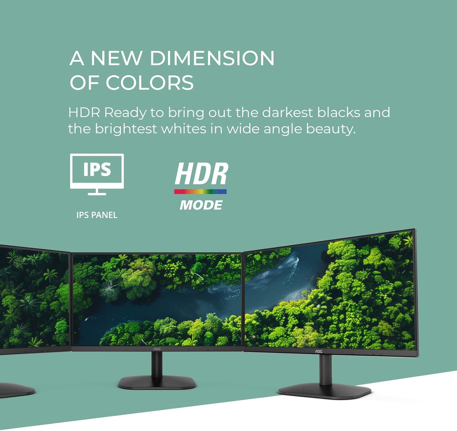 AOC Monitor de computadora de 24 pulgadas FHD 120Hz Fast IPS HDR, 24B35H3