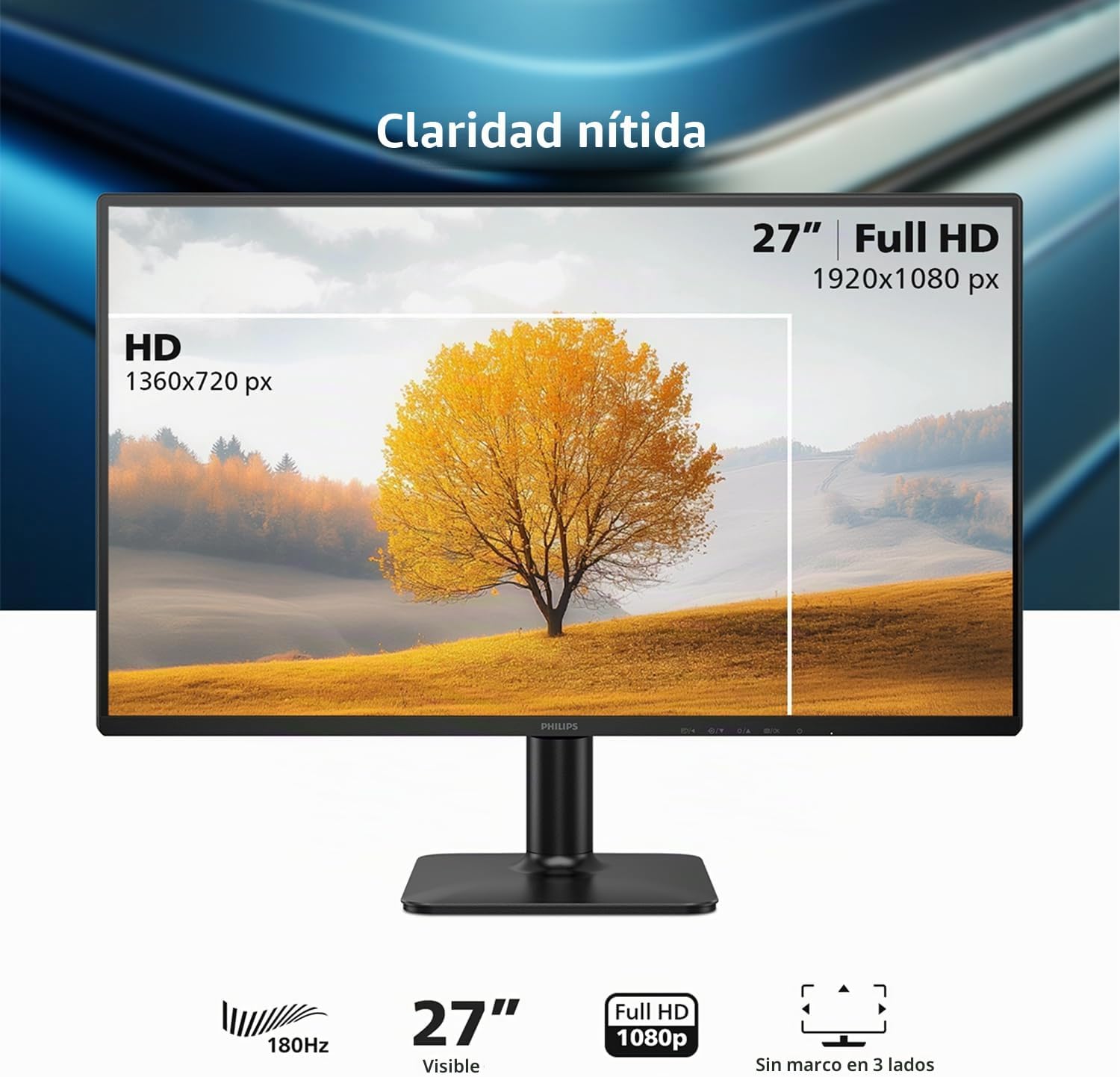 Philips Monitor de computadora FHD 180Hz IPS HDR10, 27E2G2200 de 27