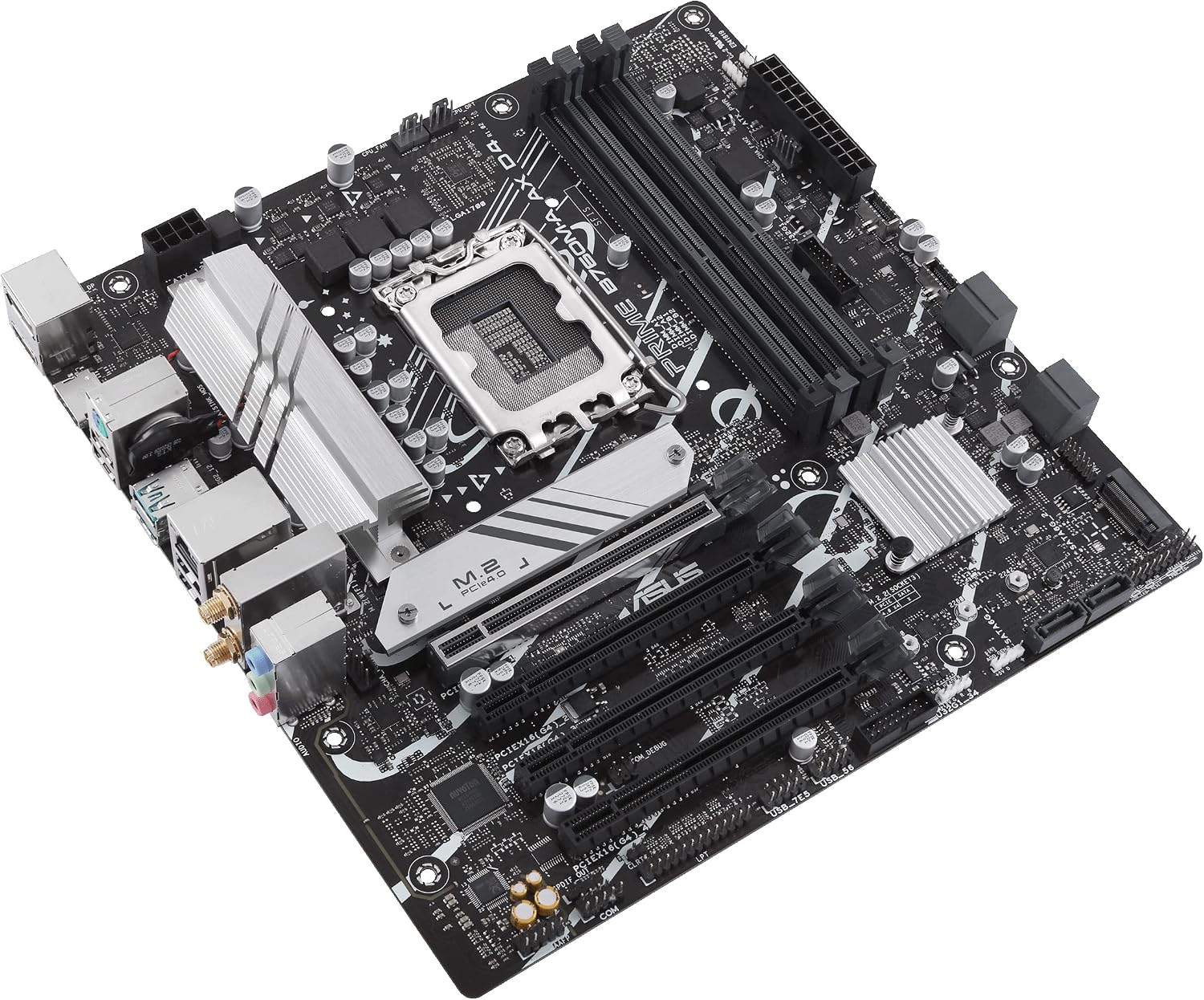 ASUS PRIME B760M-A AX D4 Intel B760 (LGA 1700) (13ª y 12ª generación) placa base mATX, PCIe 4.0, ranuras 2xM.2, LAN de 2.5 GB, Wi-Fi 6, DisplayPort, Dual HDMI, USB trasero 3.2 Gen 2, USB frontal 3.2