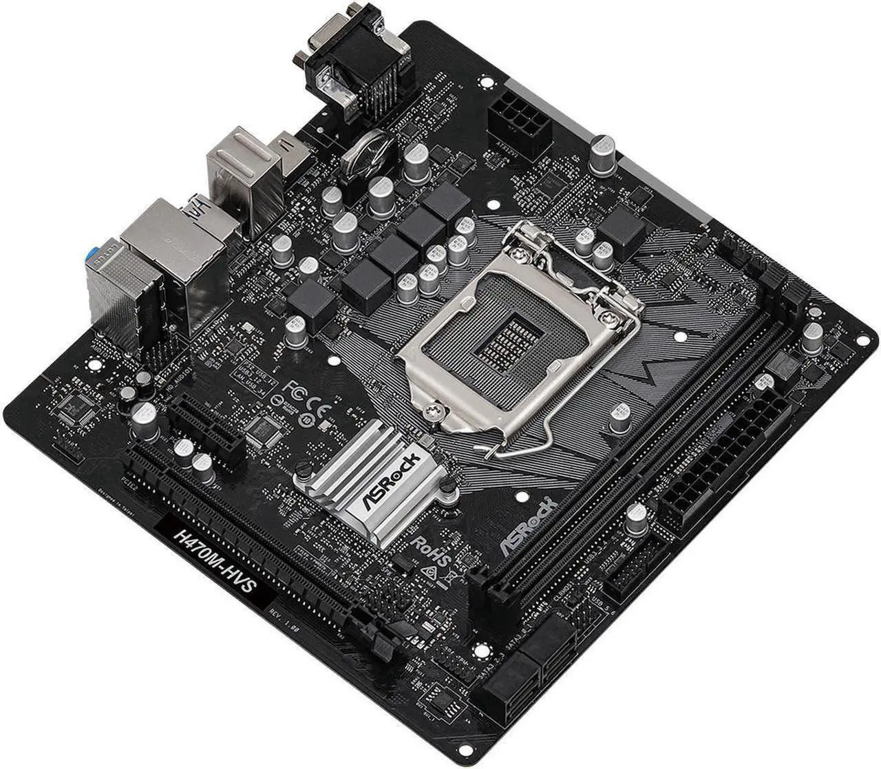 Placa base Intel H470 SATA 6 Gb/s Micro ATX ASRock H470M-HVS LGA 1200