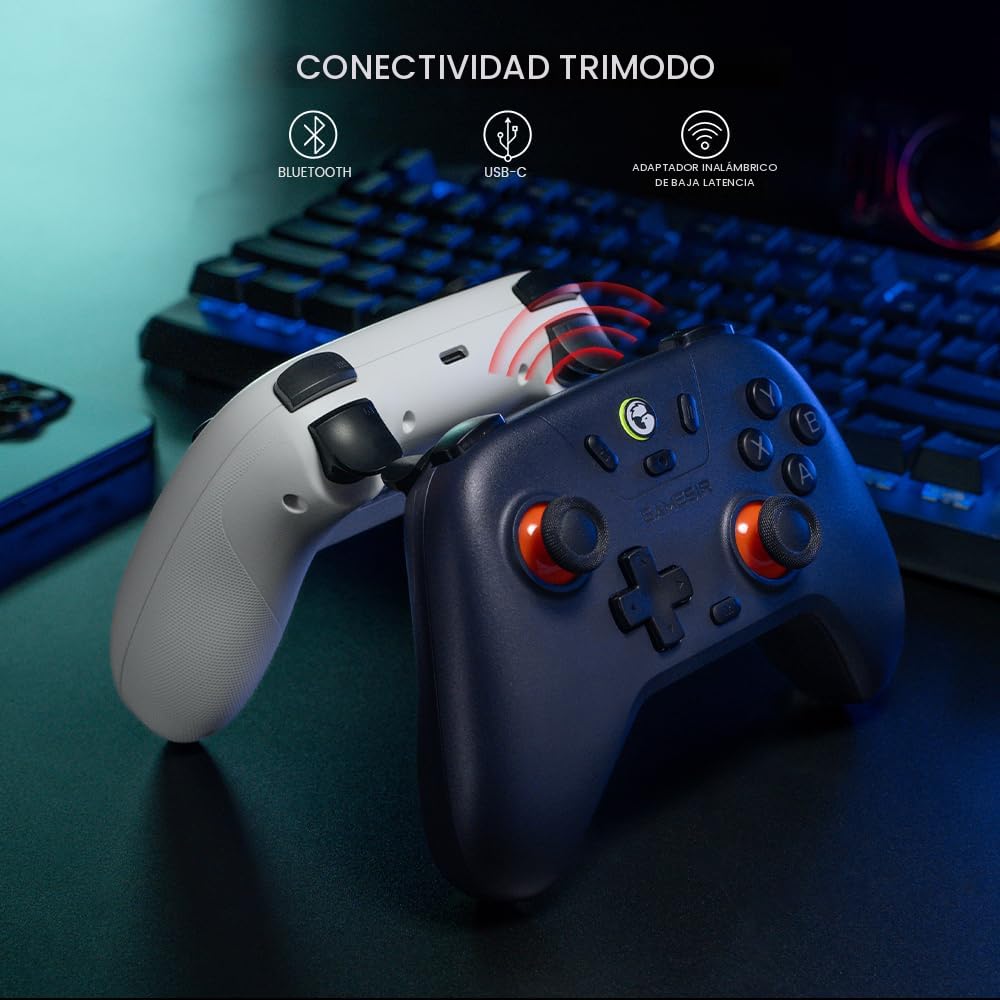 GameSir Nova Lite - Controlador inalámbrico de 0.08 oz para PC con Windows, iPhone, Android, Switch y Steam Deck, controlador Bluetooth Gamepad con disparador de efecto Hall, turbo, vibración de ruido