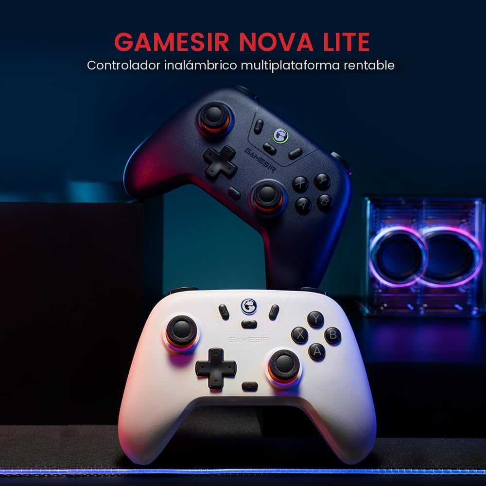 GameSir Nova Lite - Controlador inalámbrico de 0.08 oz para PC con Windows, iPhone, Android, Switch y Steam Deck, controlador Bluetooth Gamepad con disparador de efecto Hall, turbo, vibración de ruido
