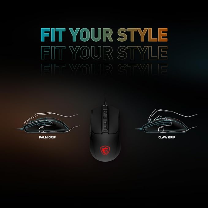 MSI Forge GK100 Combo - Juego de teclado y mouse RGB para juegos, 19 teclas anti-fantasma, sensor óptico de 6400 DPI