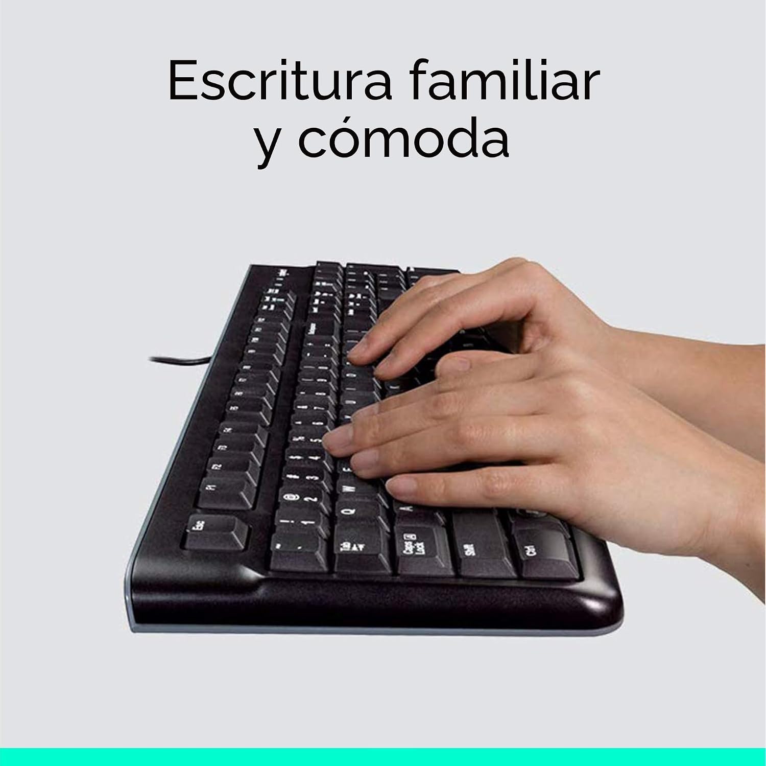 Logitech MK120 Combo de teclado y mouse con cable de tamaño completo