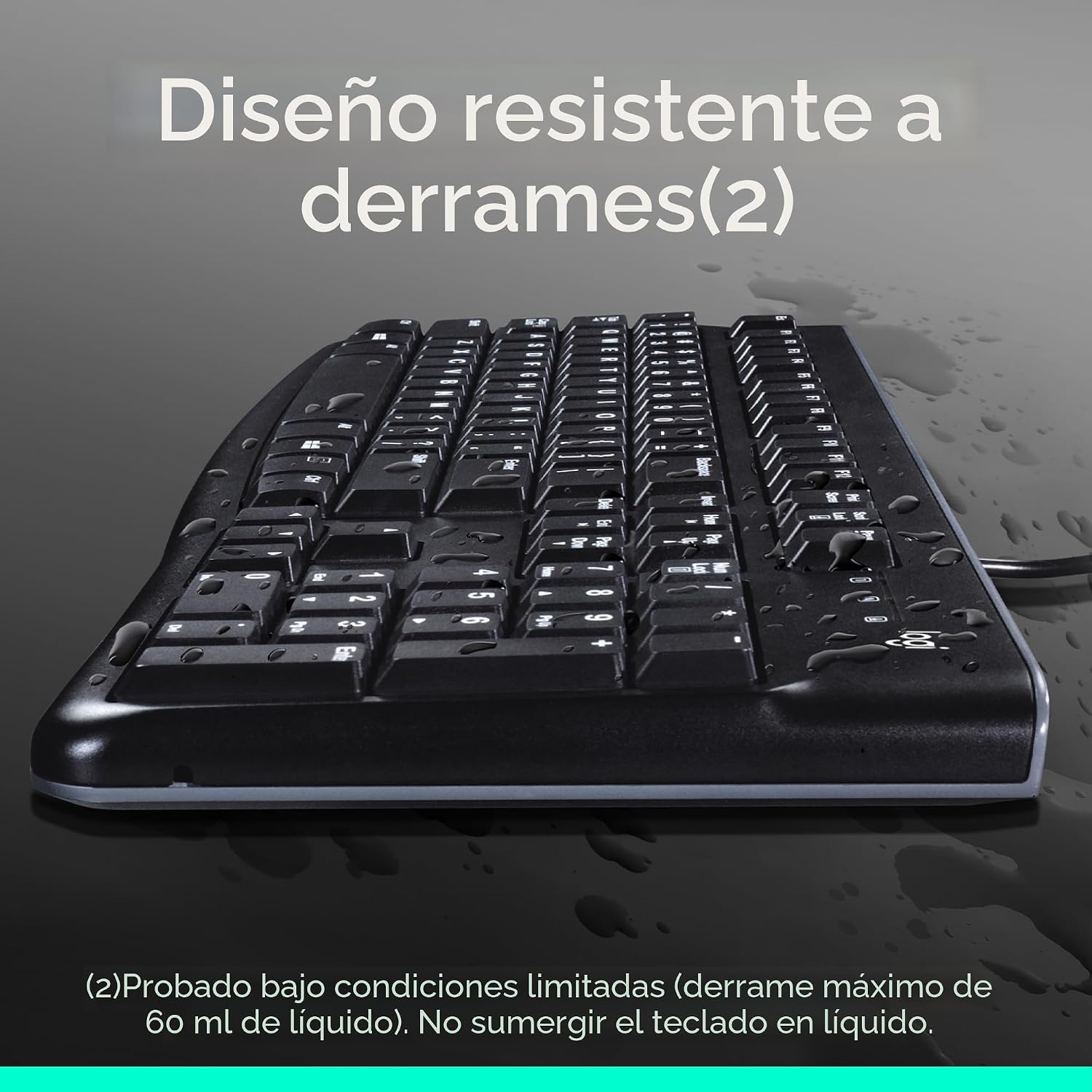 Logitech MK120 Combo de teclado y mouse con cable de tamaño completo