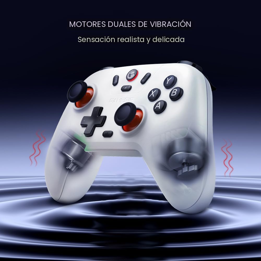 GameSir Nova Lite - Controlador inalámbrico de 0.08 oz para PC con Windows, iPhone, Android, Switch y Steam Deck, controlador Bluetooth Gamepad con disparador de efecto Hall, turbo, vibración de ruido