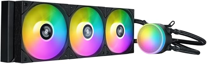 Enfriador de agua SAMA L60 para CPU AIO: sistema de refrigeración líquida de 360 ​​mm con ventiladores ARGB silenciosos PWM de 4 pines y 2000 RPM, compatible con Intel LGA 1366/115X/2011/1200/1700/1851 y AMD AM4/AM5, color negro.
